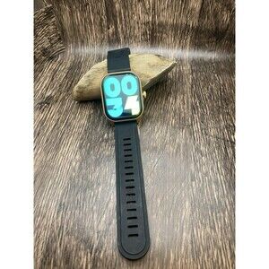 Smart Watch Rose Gold LX306 Touchscreen Fitness Tracker Black Band No Charger